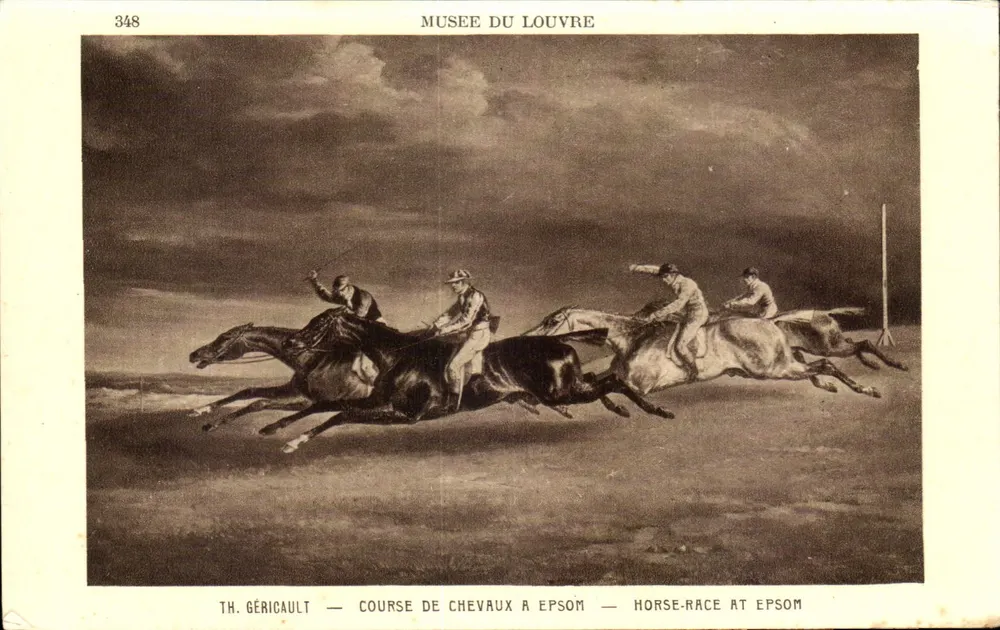 Pferderennen in Epsom — Th. Géricault — Louvre-Museum - Vorderseite