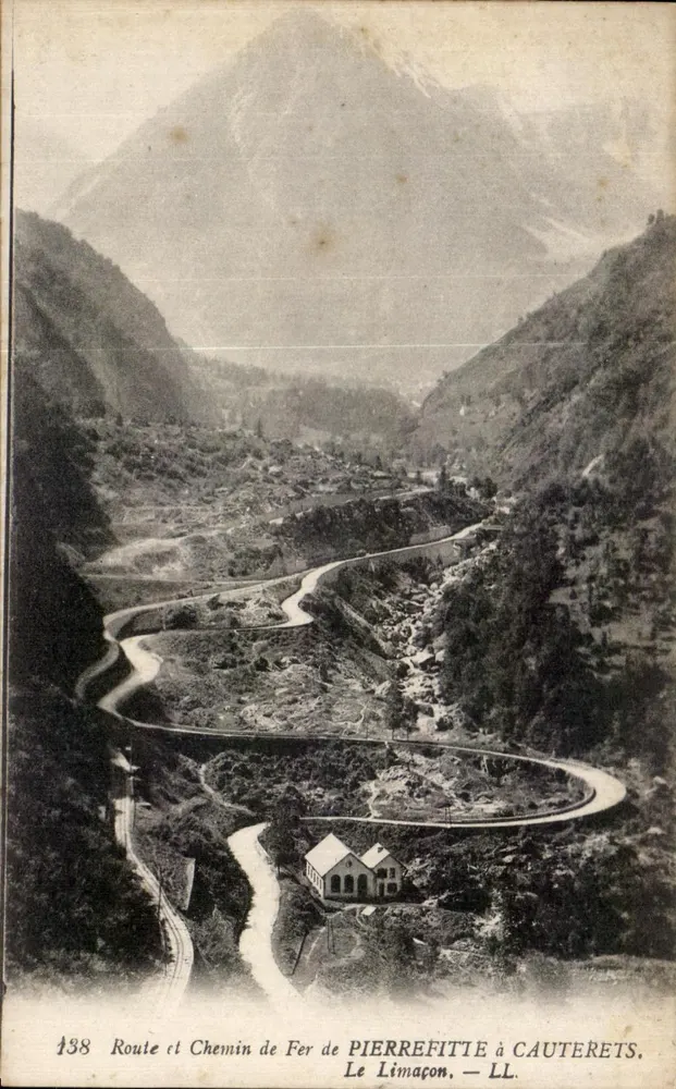 Rota e Ferrovia de PIERREFITTE a CAUTERETS — O Limaçon — LL - Frente