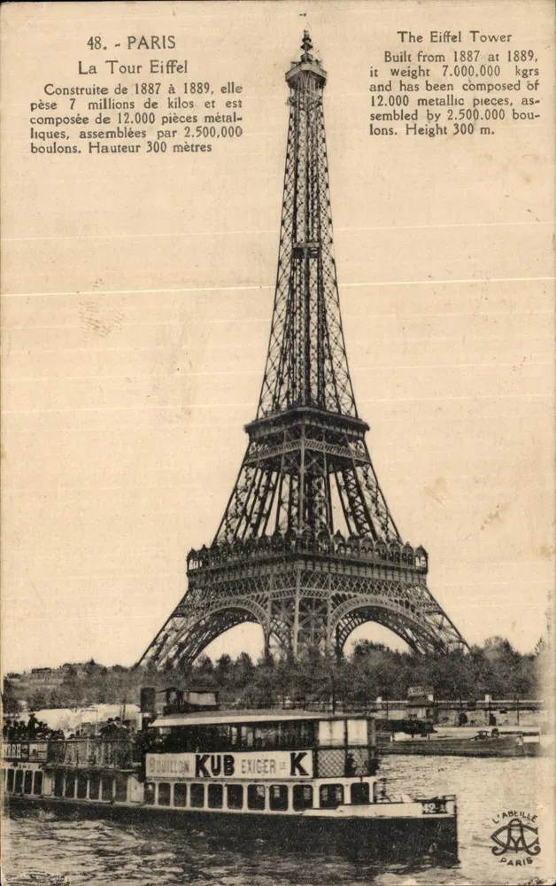 Paris - A Torre Eiffel — L'ABEILLE PARIS n°48 - Frente