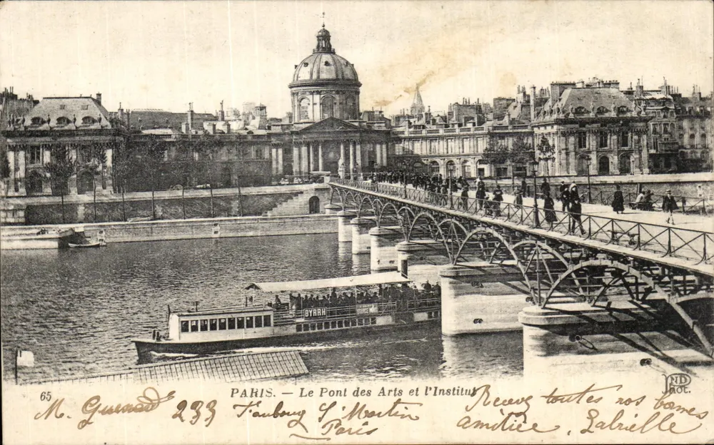 Paris — Der Pont des Arts und das Institut — M. Gussard 233 - Vorderseite