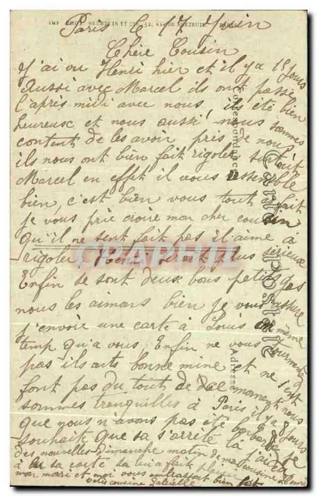 Paris — Der Pont des Arts und das Institut — M. Gussard 233 - Rückseite