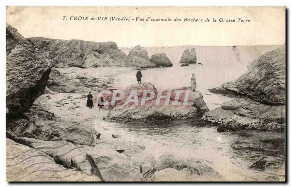Croix-de-Vie (Vendée) — Panoramablick auf die Rochers de la Grosse Terre — N.P. Éditeur de VIE - Vorderseite