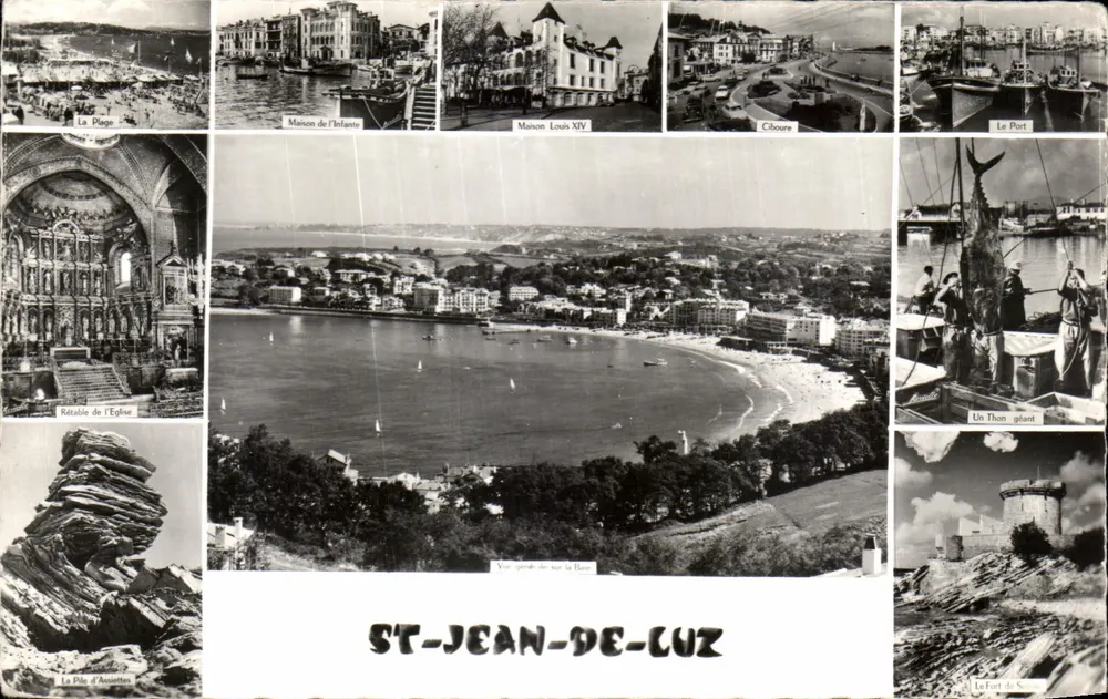 San Juan de Luz — vista general sobre la Bahía — editor L. Levielle, P 956 - Anverso