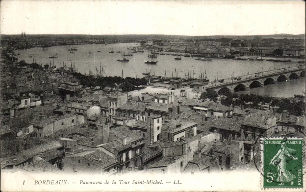 Bordeaux — Panorama der Saint-Michel-Turm — LL. - Vorderseite