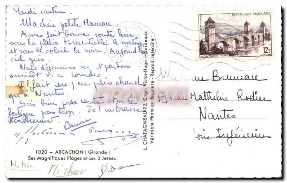 Arcachon — Seine prächtigen Strände und seine 3 Leuchttürme — L. CHATAGNEAU, 1020 Arcachon (Gironde) - Rückseite