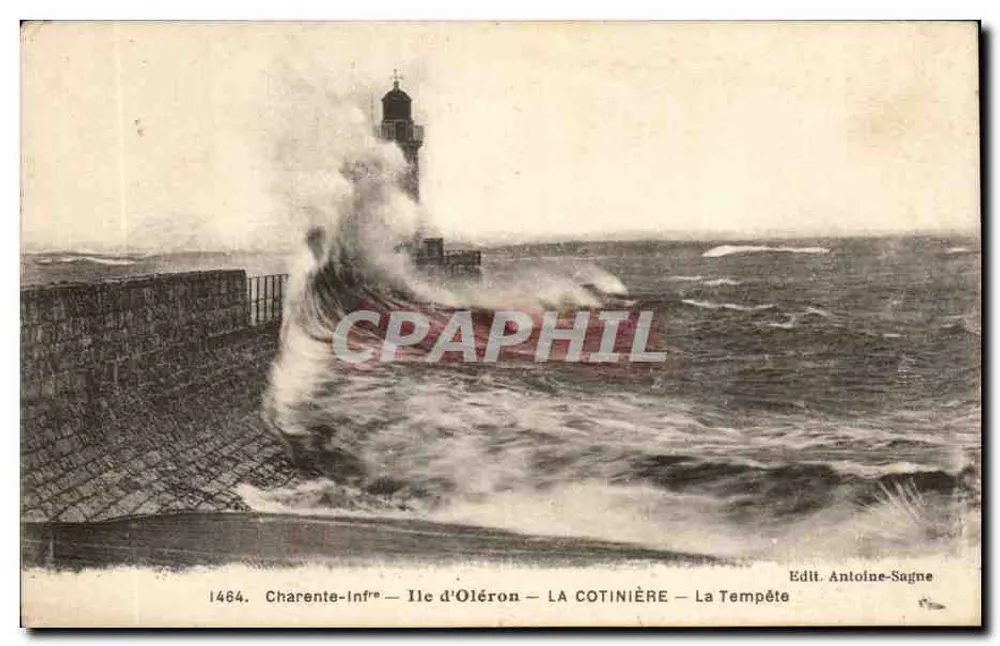 Ilha de Oléron — La Cotinière — A Tempestade — Edit. Antoine-Sagne - Frente