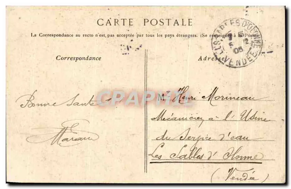 Paris — Die Passerelle des Métropolitain in Passy (XVIe) — G.I. Gedruckt auf der Karte - Rückseite