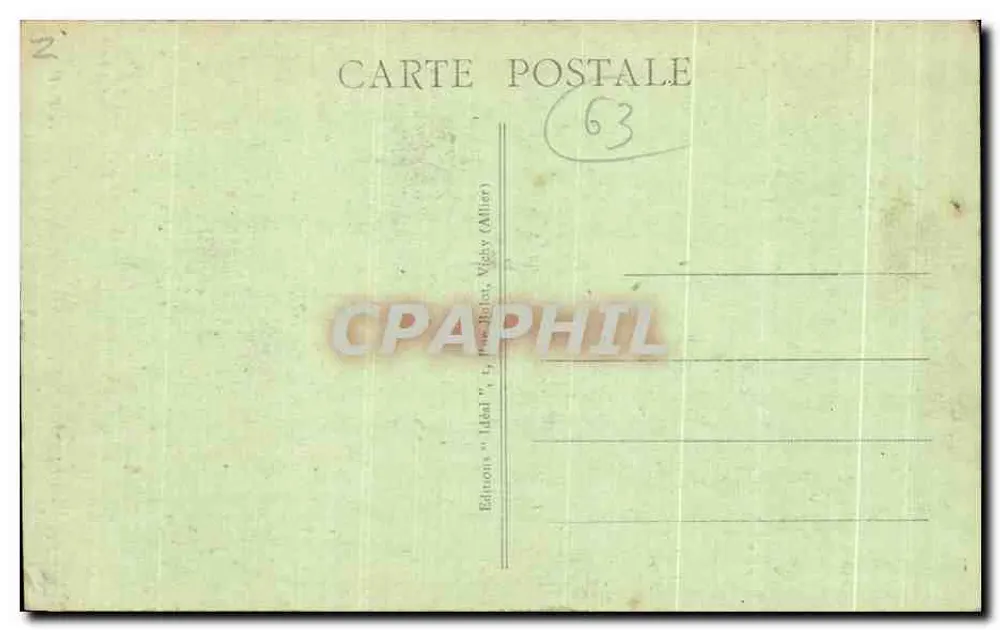 Clermont-Ferrand — Abadia N.-D. do Port — Monumento histórico do século X — Edições 'L'Idéal' Vichy (Allier) - Verso