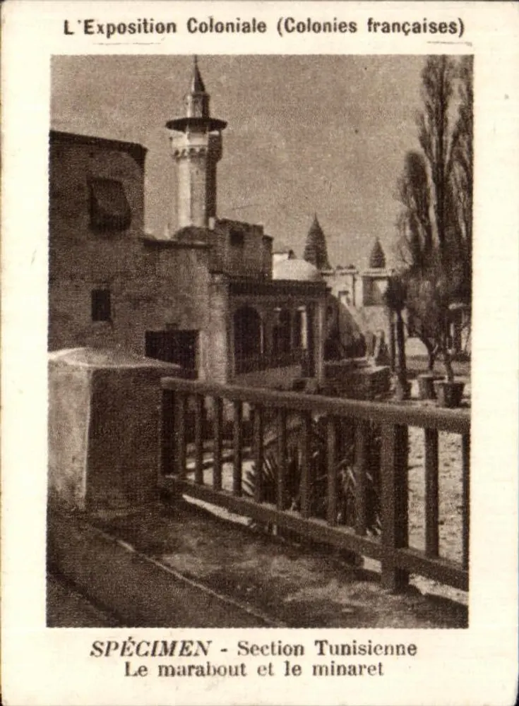 Tunesische Abteilung — Der Marabout und der Minaret — MUSTER (2. Serie) - Vorderseite