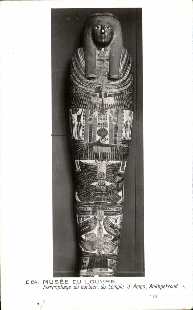 Sarg von Amon, Ankhpekrout — Musée du Louvre — Éd. Musées Nationaux, Nr. É.24 - Vorderseite