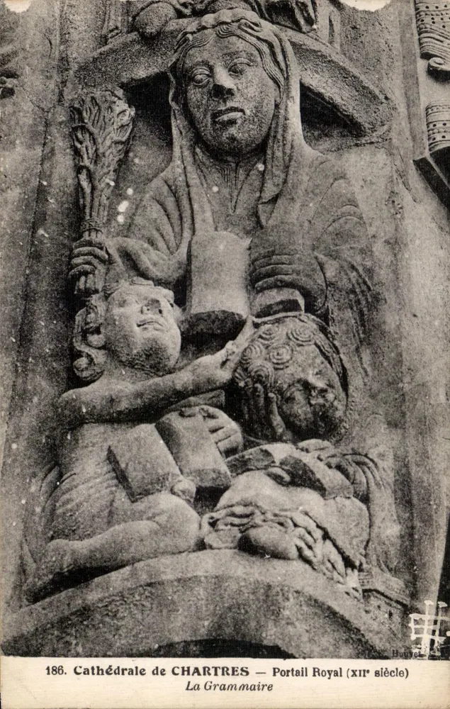 Kathedrale von CHARTRES — Königlicher Portal (12. Jahrhundert) — Die Grammatik - Vorderseite