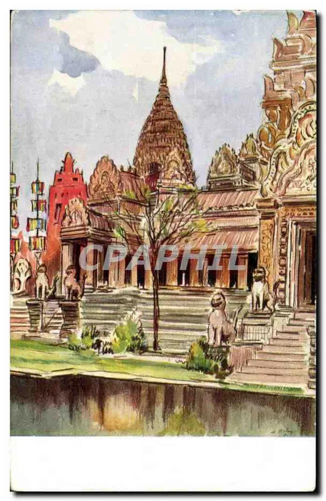 Palast von Angkor — Internationale Kolonialausstellung Paris 1931 — Verlag Braun & Cie, Paris - Vorderseite