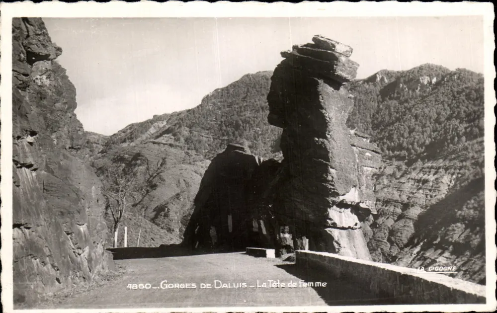 Gorges de Dalluis — Der Kopf der Frau — LA CIGOGNE - Vorderseite