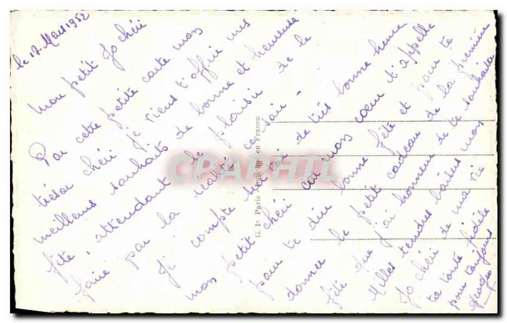 Verknüpfte Herzen — GP Cartes 267 — Verlag Bonnefleur - Rückseite