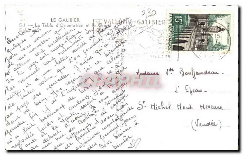 Le Grand Galibier — Panoramablick — Jansol - Rückseite
