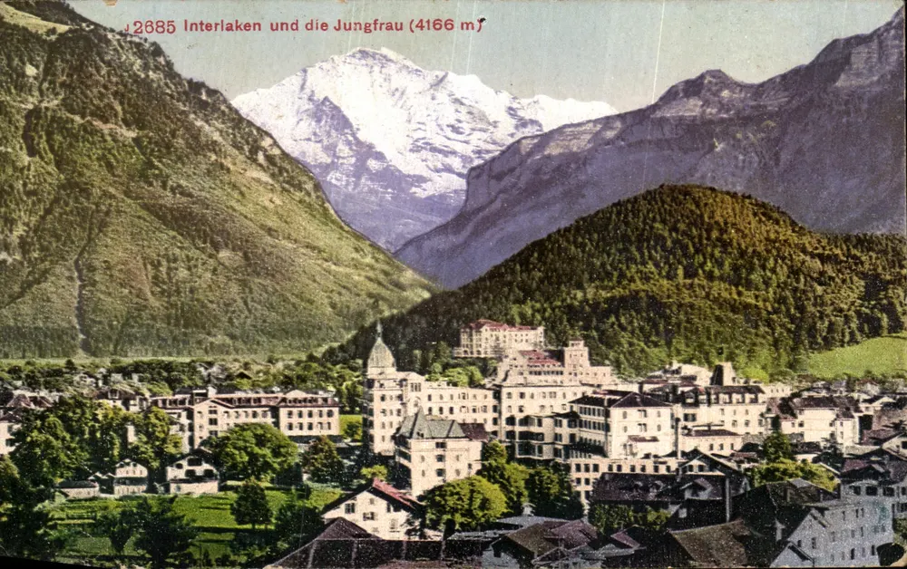 Interlaken und die Jungfrau (4166 m) — Photoglob Co. Edition, Zürich — n° 2685 - Vorderseite