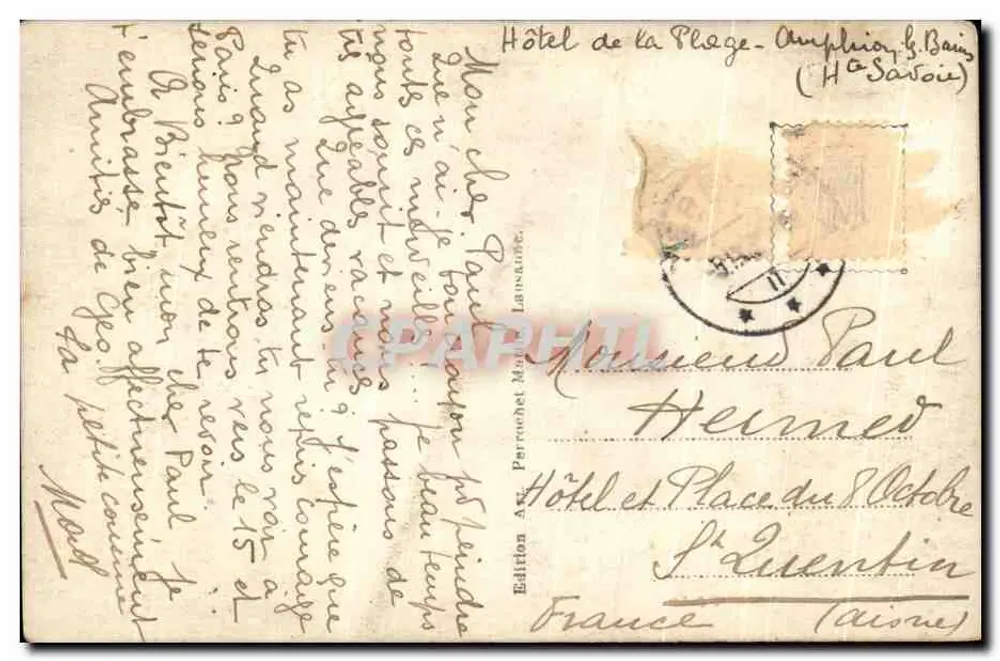 टेरिटेट मॉन्ट्रियू — पैनोरमिक दृश्य — माई पेलेरिन, संख्या 7703 - पीछे
