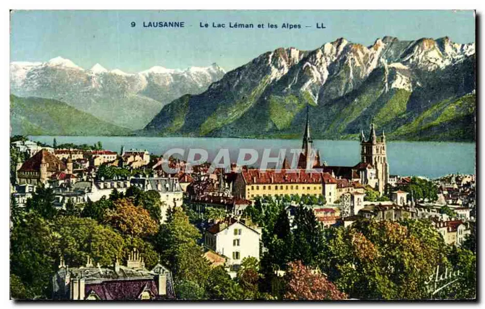 Lausanne — See Léman und die Alpen — LL - Vorderseite