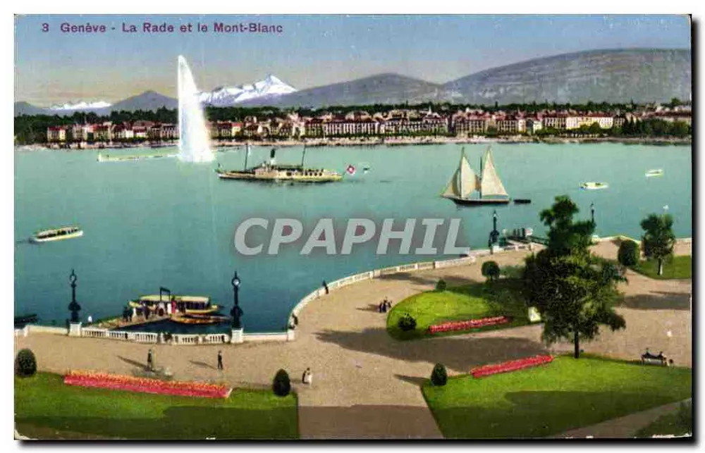 Genf - Der Hafen und der Mont-Blanc — n°3 - Vorderseite