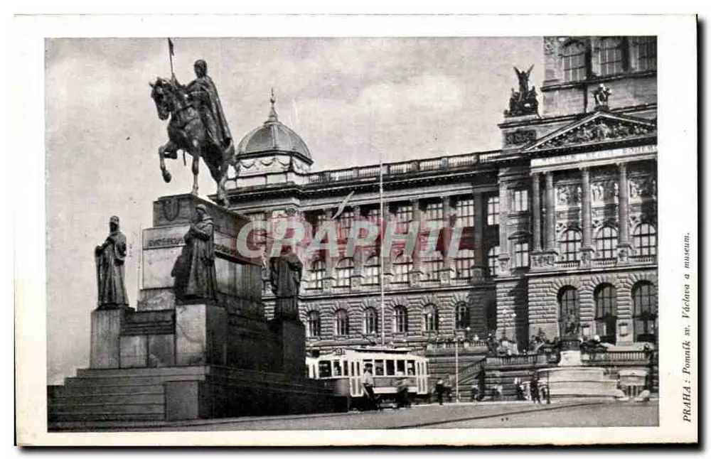 Praha - Denkmal für Václav und Museum — Graphiti - Vorderseite