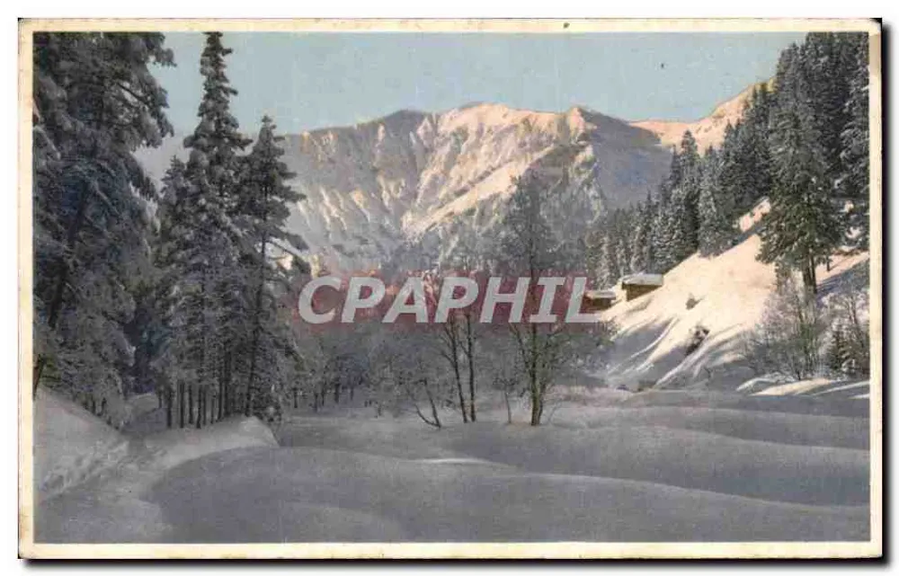 Paisagem montanhosa no inverno — A 3078 — Thor & Oger, Pigeonniers - Frente