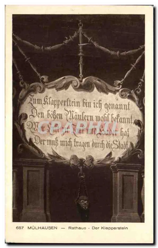 Mülhausen — Rathaus — Der Klapperstein - Frente