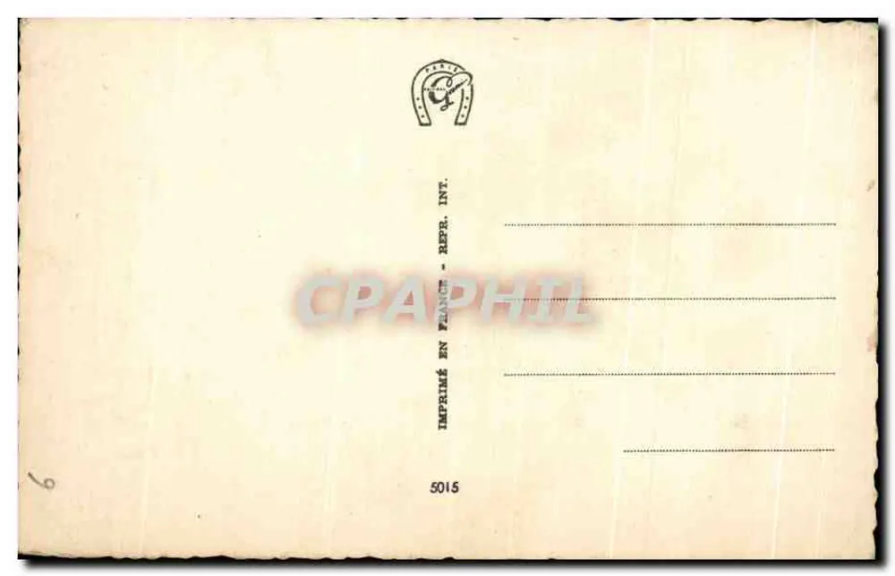 Winterlandschaft — schneeverdecktes Haus und Tannenbaum — Text 'Frohe Weihnachten' — Nr. 5015 - Rückseite