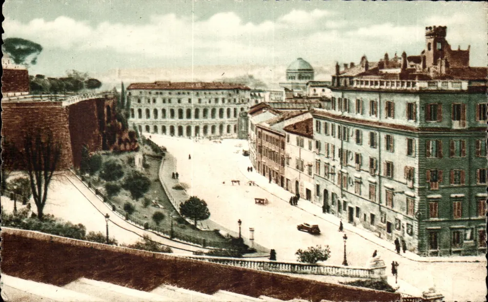 Rom - Via del Mare, Tarpeischer Felsen und Theater des Marcellus - Vorderseite