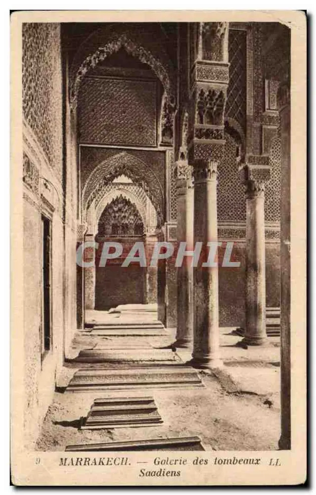 Marrakech — Galerie der Saadianischen Grabstätten — Verlag L.L. Nr. 9 - Vorderseite