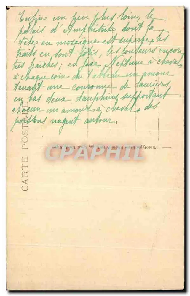 Römische Ruinen von BELLA-RUGGIA — Sammlung Énolia — Photo Albert — Nr. 17 - Rückseite