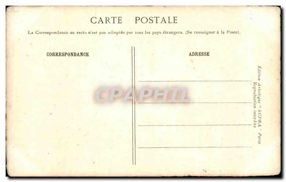 Castelo Ducal de Nevers — Nièvre — Século xv — Edição Artística SUPRA Paris - Verso