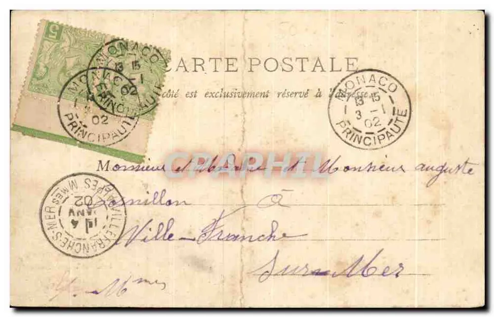 Salle des Trente-Quarante — Monte Carlo — Edition Gilletta, Foto Nice, Nr. 525 - Rückseite