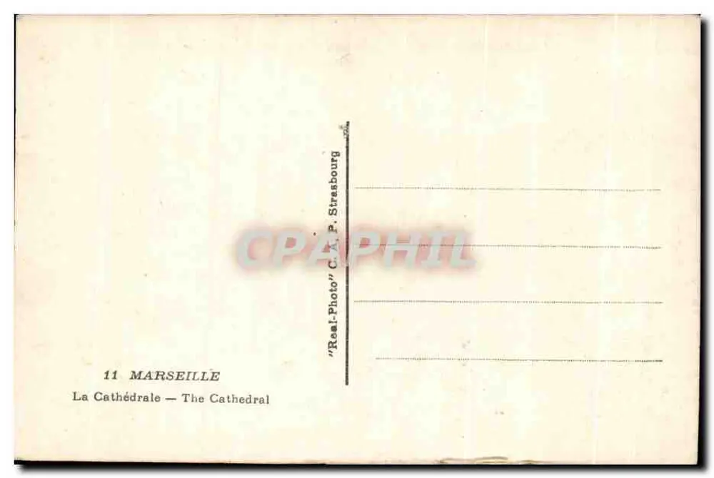 A Catedral — Marselha — C.A.P. Strasbourg - Verso