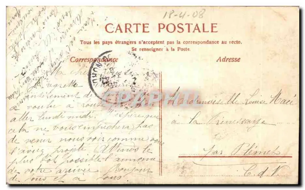 Junge Frau mit Blumenkorb — Phototypie N°866 — Maison Bichot, Paris - Rückseite