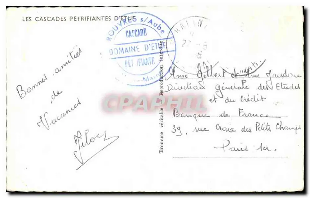 As Cataratas Petrificantes de Étue — Domínio de Étue — editor não visível - Verso