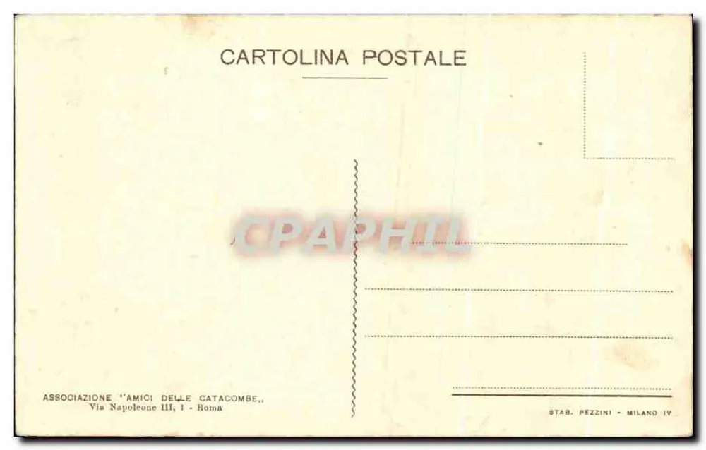 Catacombe di Priscilla — Loculi dell'arenario — Verein 'Amici delle Catacombe', Rom - Rückseite