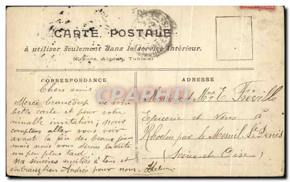 Paris Inundado (janeiro de 1910) — Porto de São Nicolau — Coleção Taride - Verso