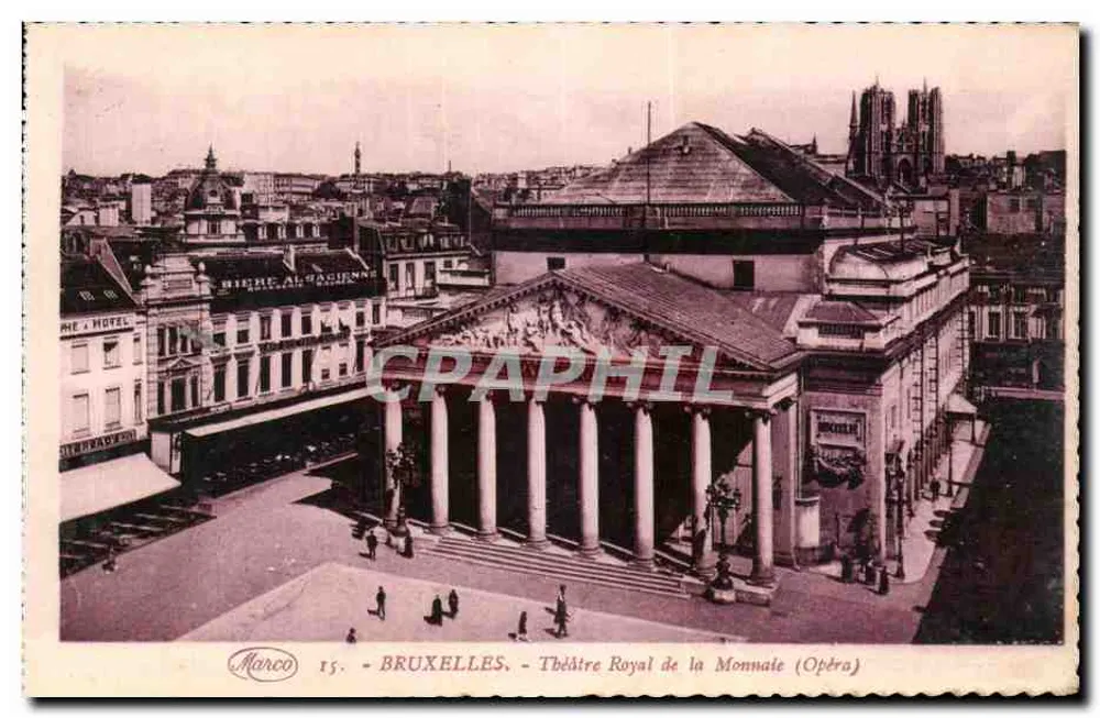 Brüssel - Königliches Theater der Monnaie (Opernhaus) — Verlag Marco, Nr. 15 - Vorderseite