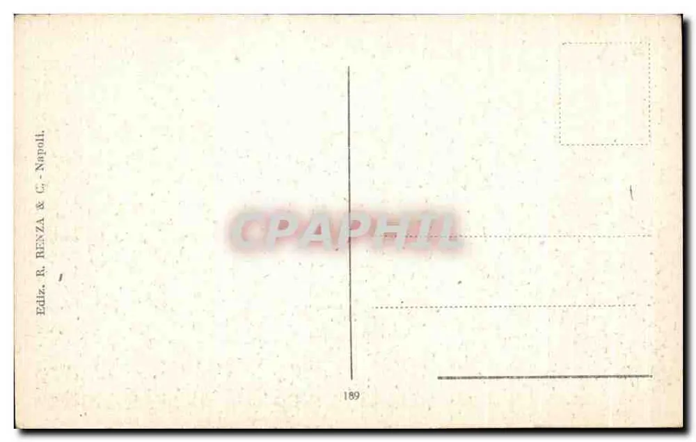 Neapel — Palazzo Donna Anna vom Meer aus gesehen — Ediz. R. Renza & C. - Neapel - Rückseite