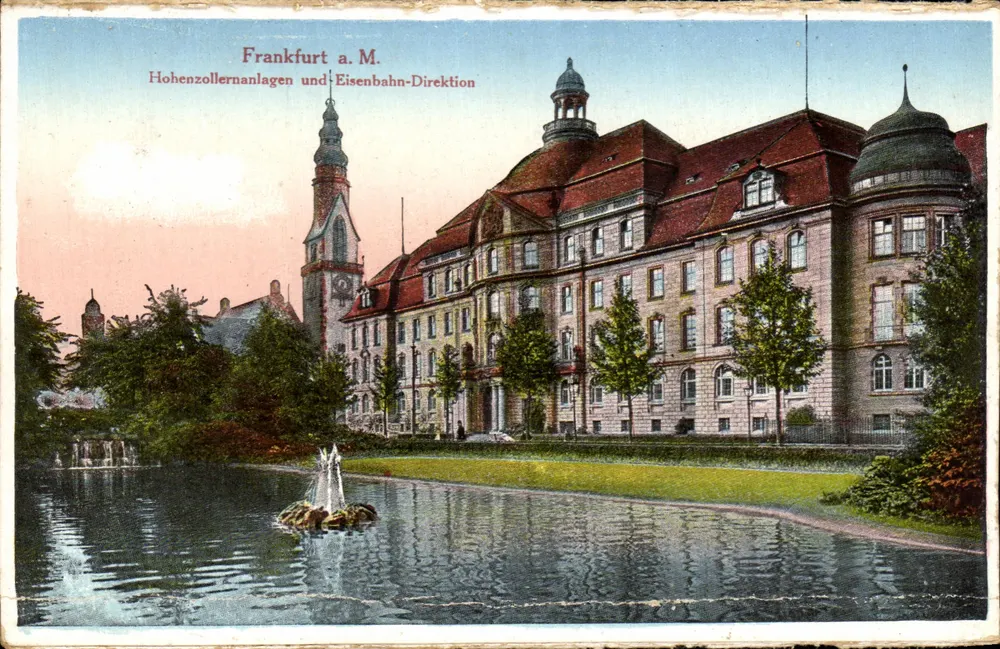 Frankfurt a.M. — Hohenzollernanlagen und Eisenbahn-Direktion — Verlag nicht sichtbar - Vorderseite
