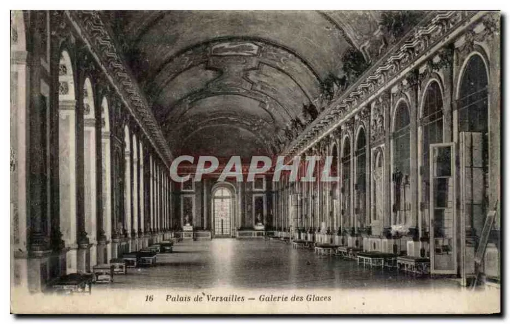 Schloss Versailles — Galerie der Spiegel — Verlag: C. Lemaire, Nr. 16 - Vorderseite