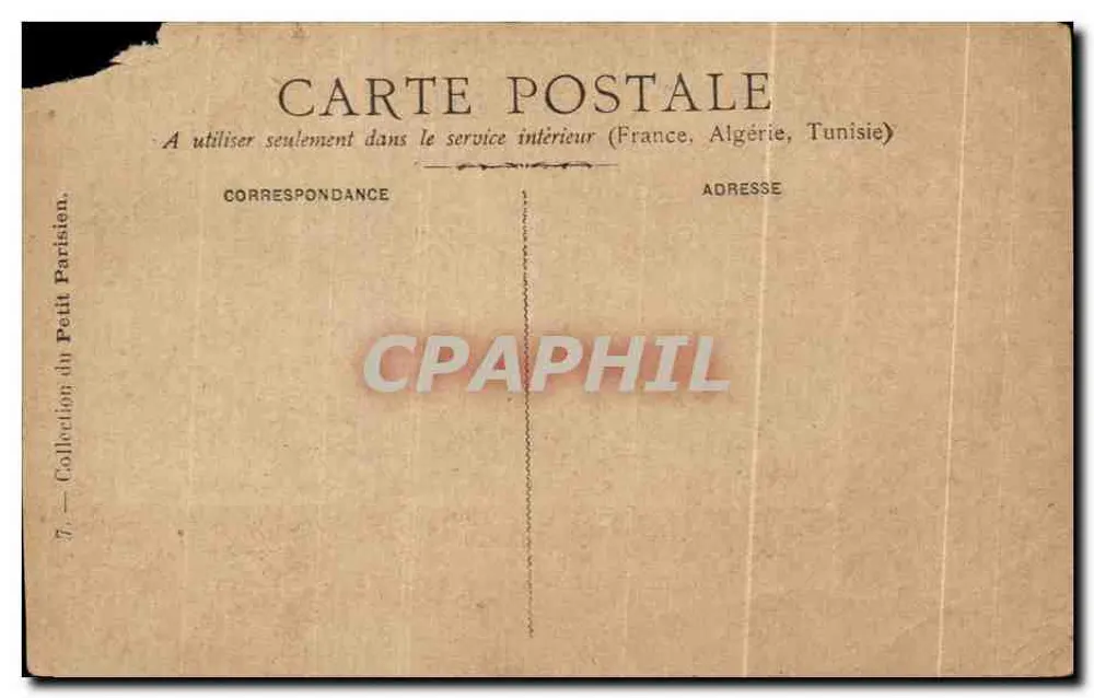 La Marseillaise — Frau in drapiertem Kleid mit Fahne — Verlag: Sammlung des Petit Parisien, n°7 - Rückseite