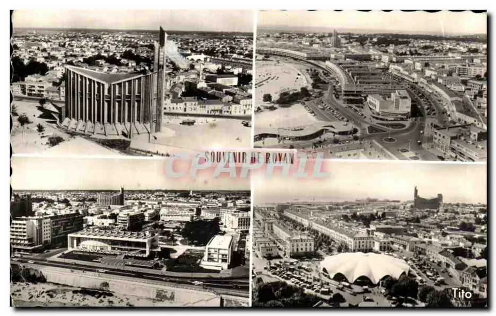 Royan — Luftbild der Stadt — Souvenir de Royan, Verlag Tito - Vorderseite