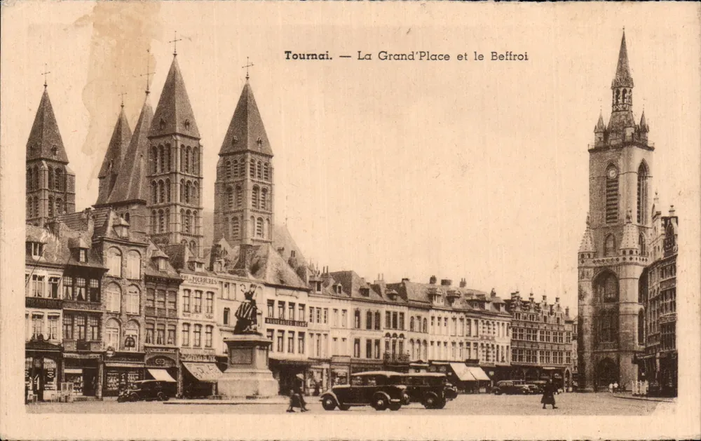 Tournai — Die Grand'Place und der Glockenturm — Edition L'Édition de l'Automne, Brüssel - Vorderseite