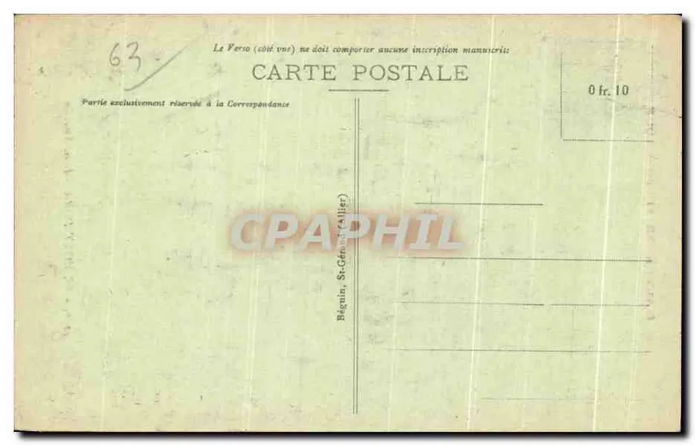Le Mont-Dore - Hotel Sarciron — Pittoreske Auvergne — Verlag Ideal, Nr. 3231 - Rückseite