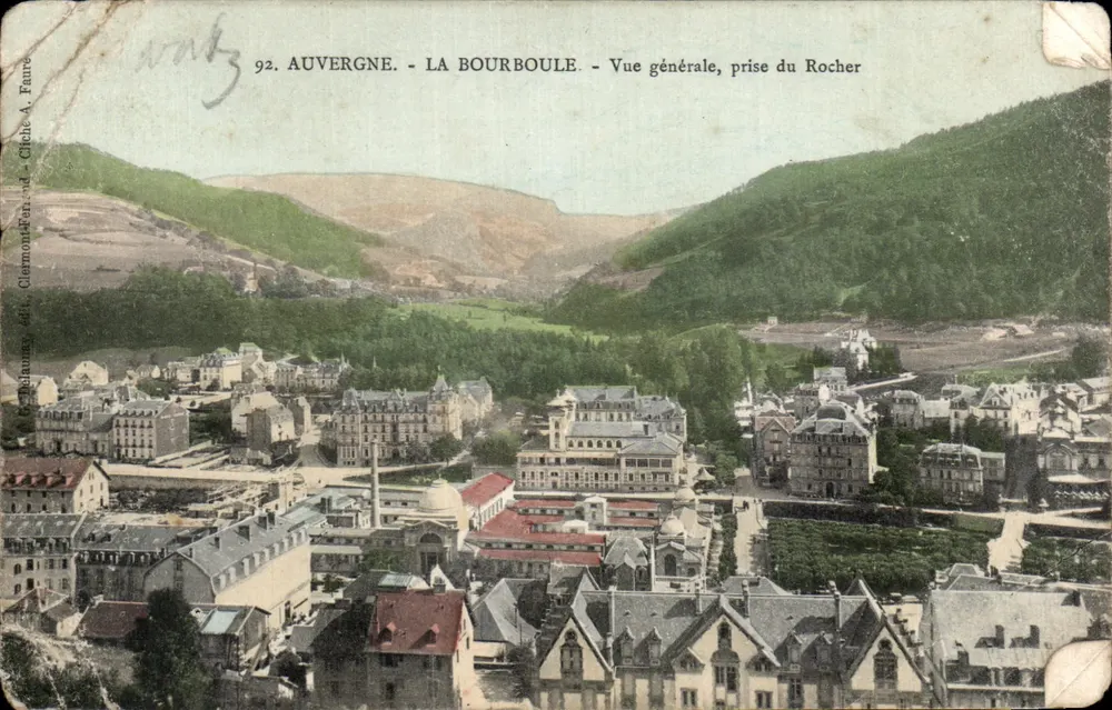 Auvergne - La Bourboule - Allgemeiner Blick, vom Felsen aus aufgenommen - Cliché A. Faure - Vorderseite