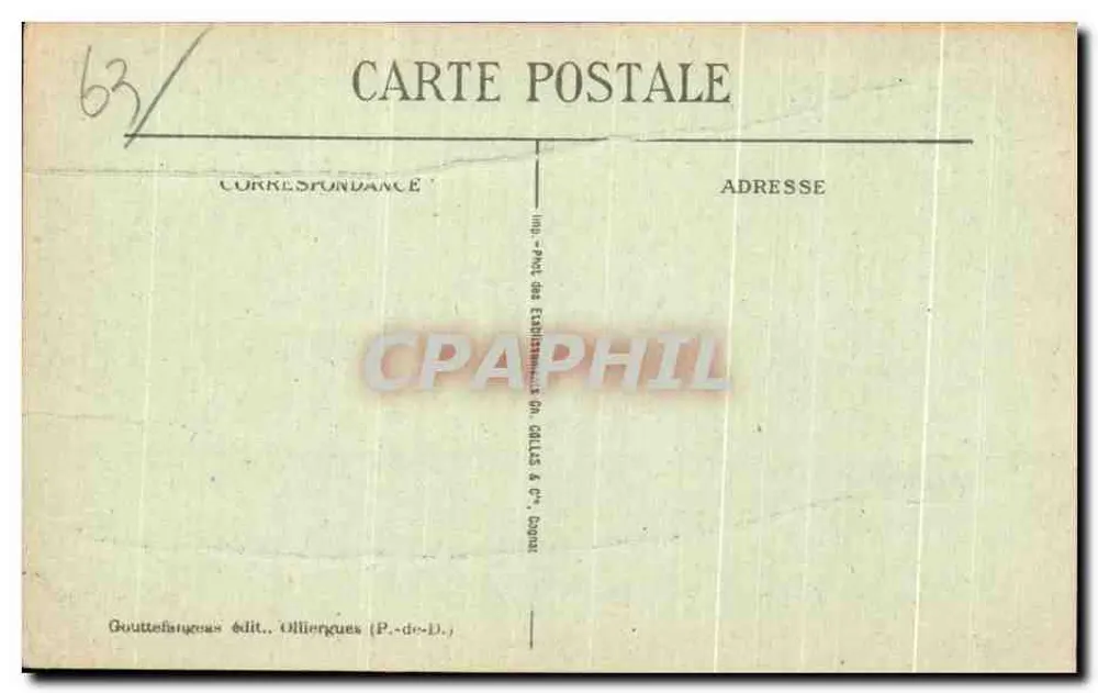 Clermont-Ferrand — Place Gaillard — G. d'O. - Verso