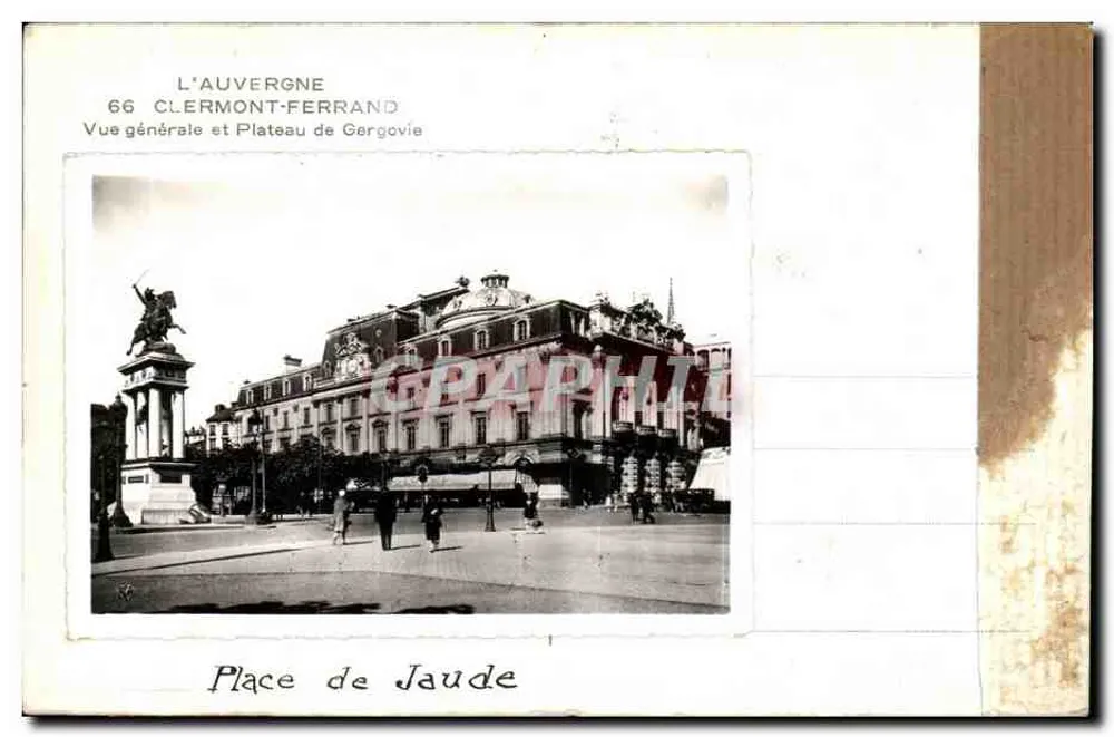 Clermont-Ferrand — Allgemeiner Blick und Plateau von Gergovie — Verlag Graphithil, Nr. 66 - Rückseite
