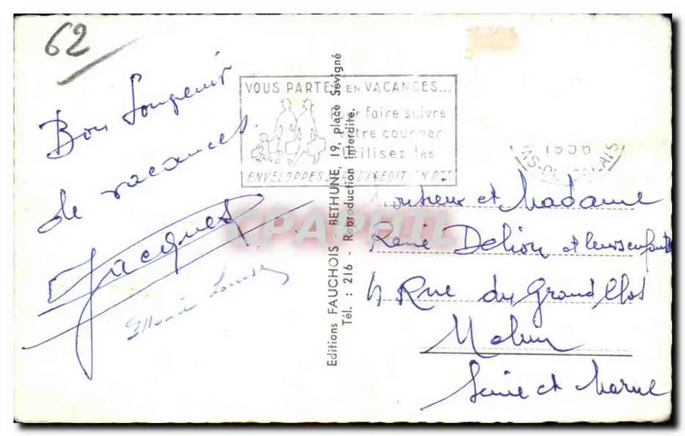 Le Flambeau de la Paix — Le Cimetière de La Targette — Souvenir de Neuville-St-Vaast — Éditeur Fauchois - Rückseite