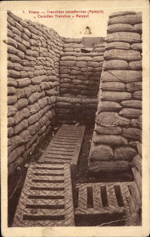Vimy — Kanadische Schützengräben (Parapet) — Stubbs-Ausgabe, Nr. 8 - Vorderseite